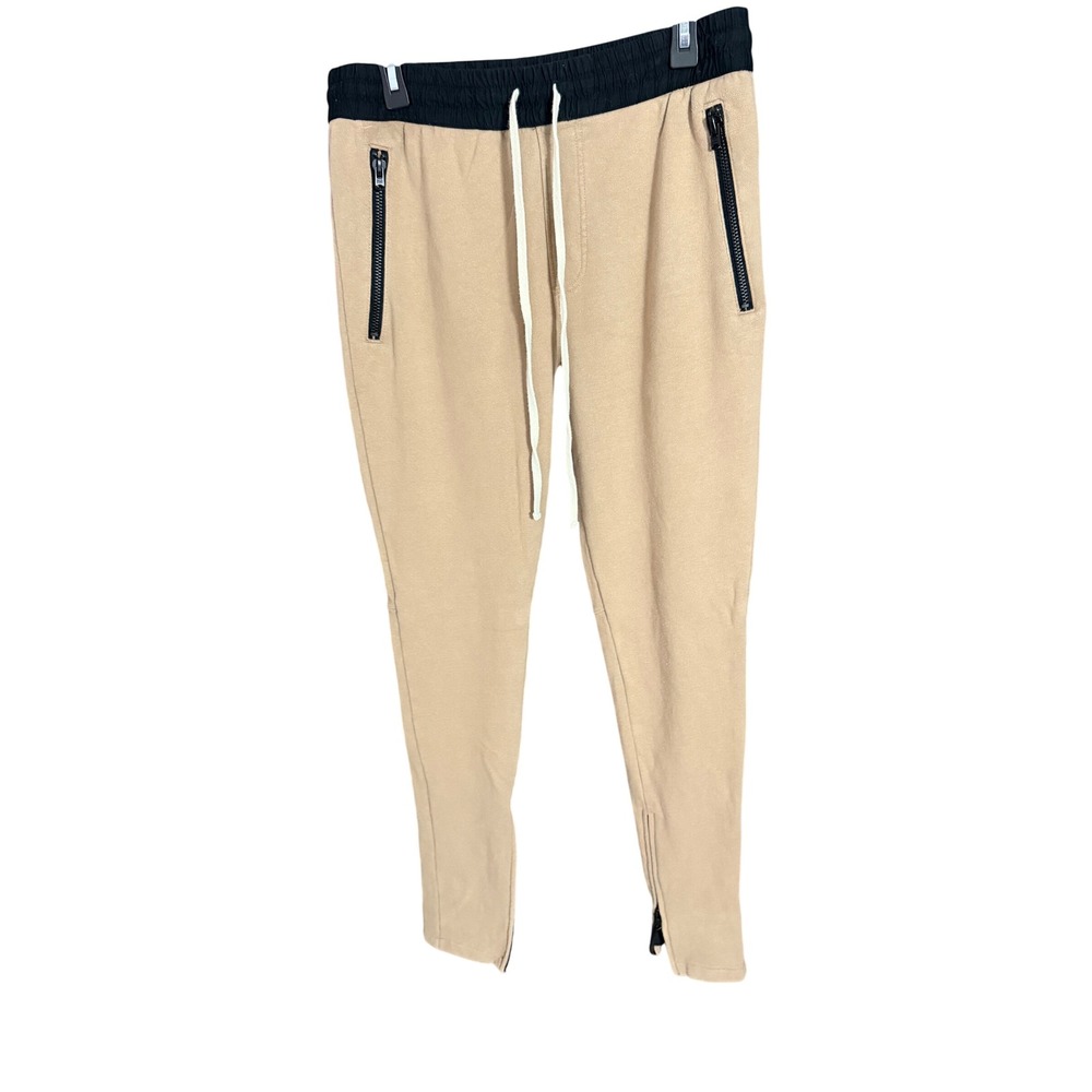 Fear of God Essentials Tan Zipper Ankle Sweatpants Size M